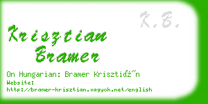 krisztian bramer business card